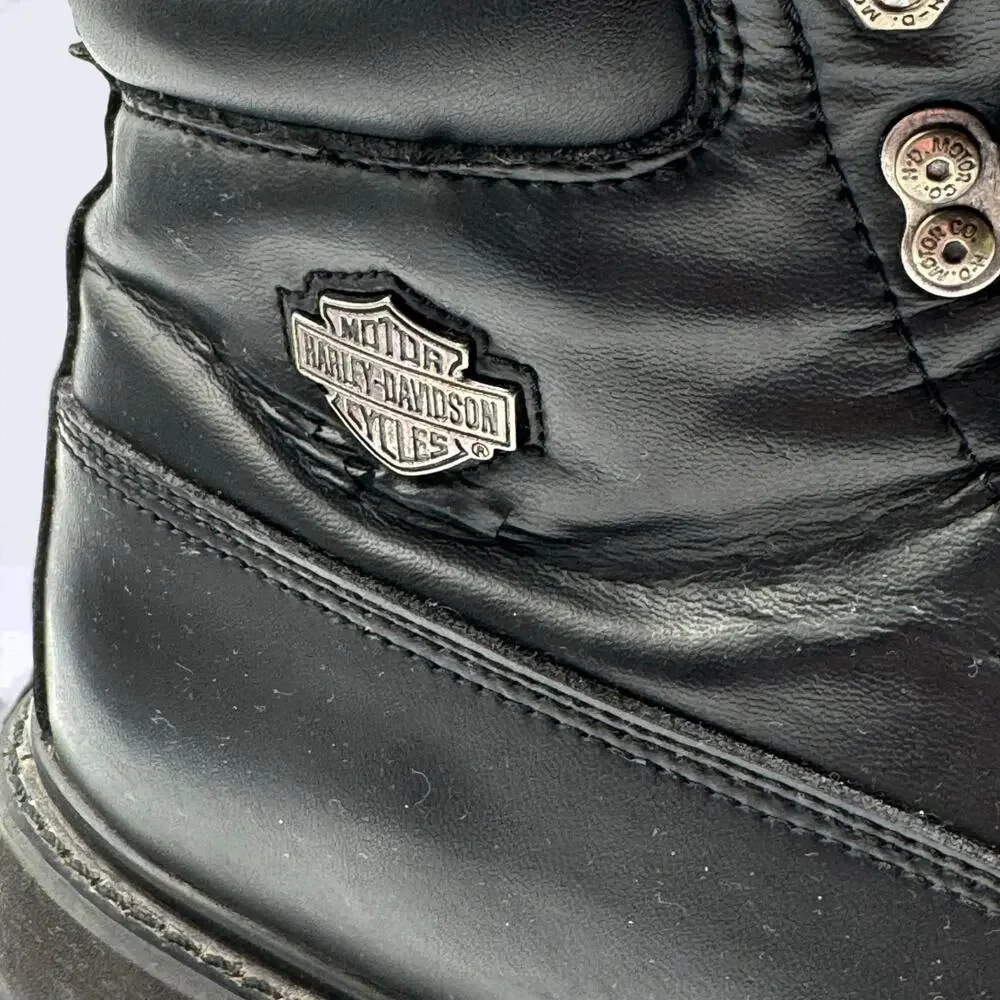 Harley-Davidson Drive D91146 Mens 12 Black Leather Motorcycle Biker Boots